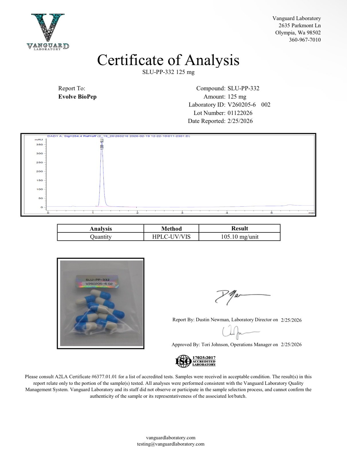 X-01 SLU-PP-332 100MG X120