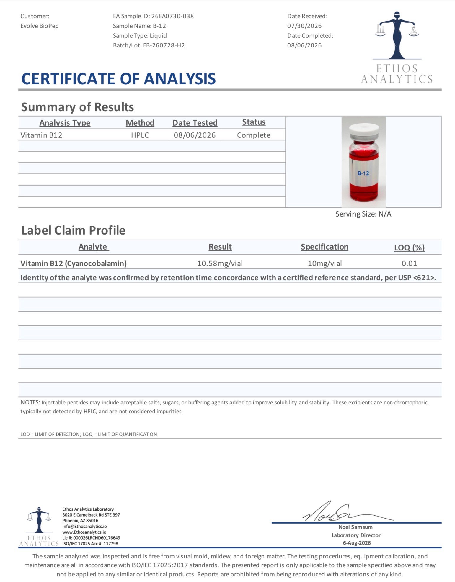 B-12 10MG 1MG/ML