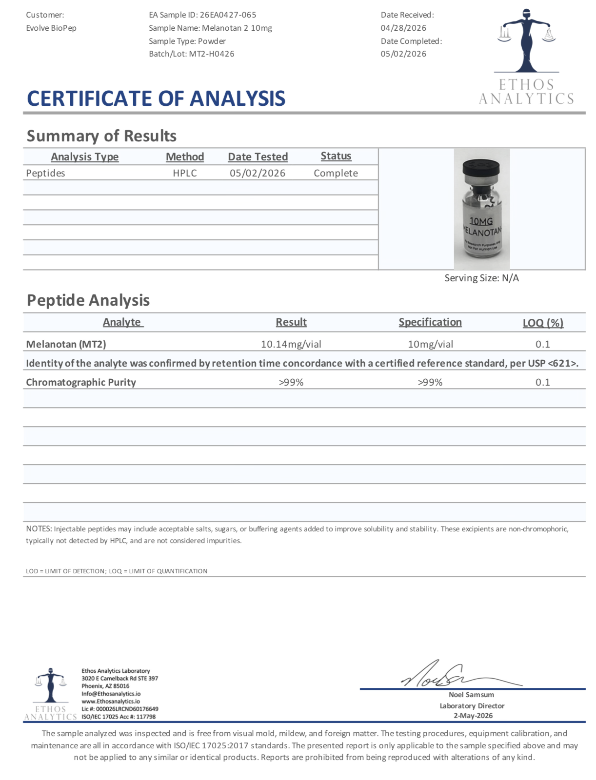 MELANOTAN-2 10MG