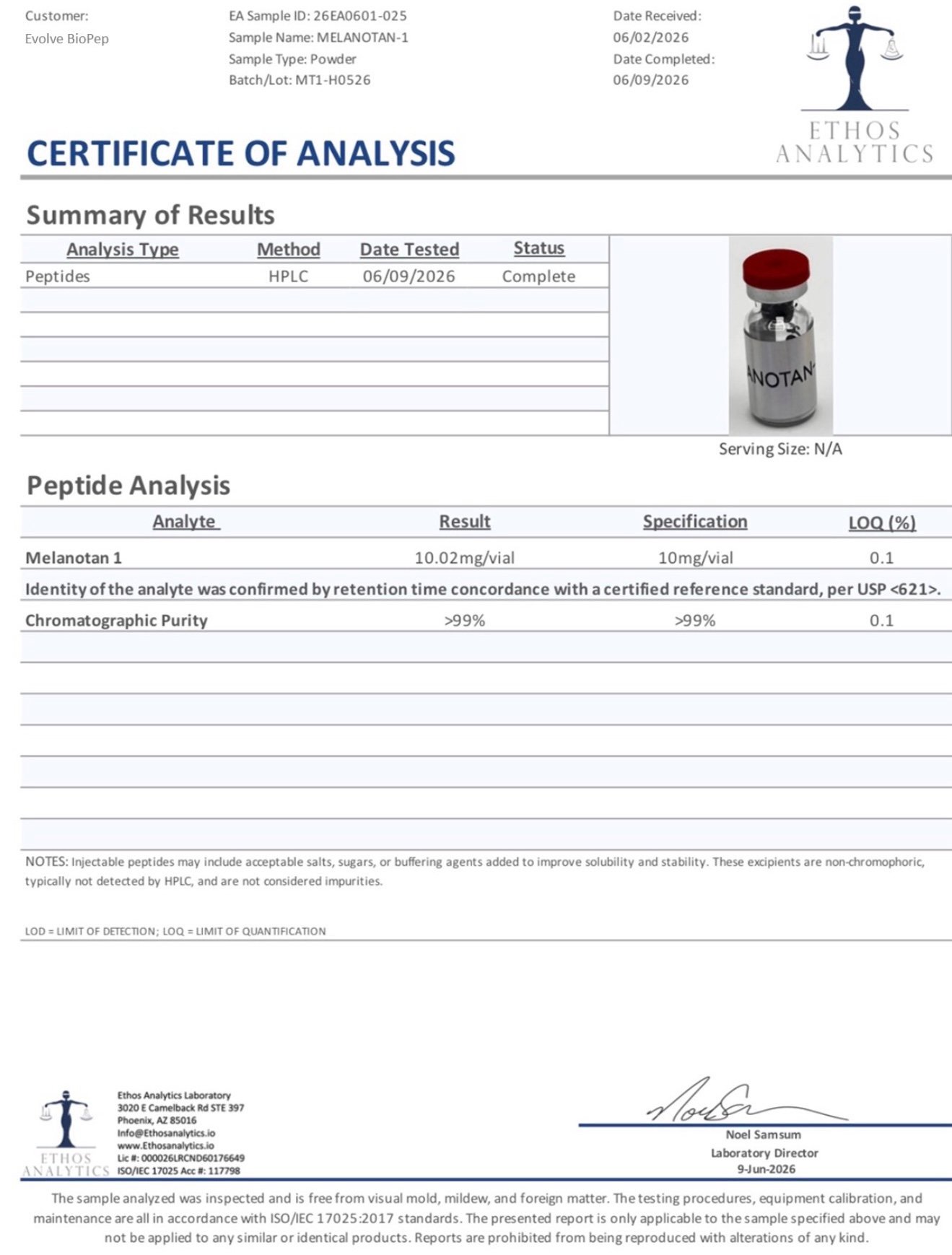 MELANOTAN-1 10MG