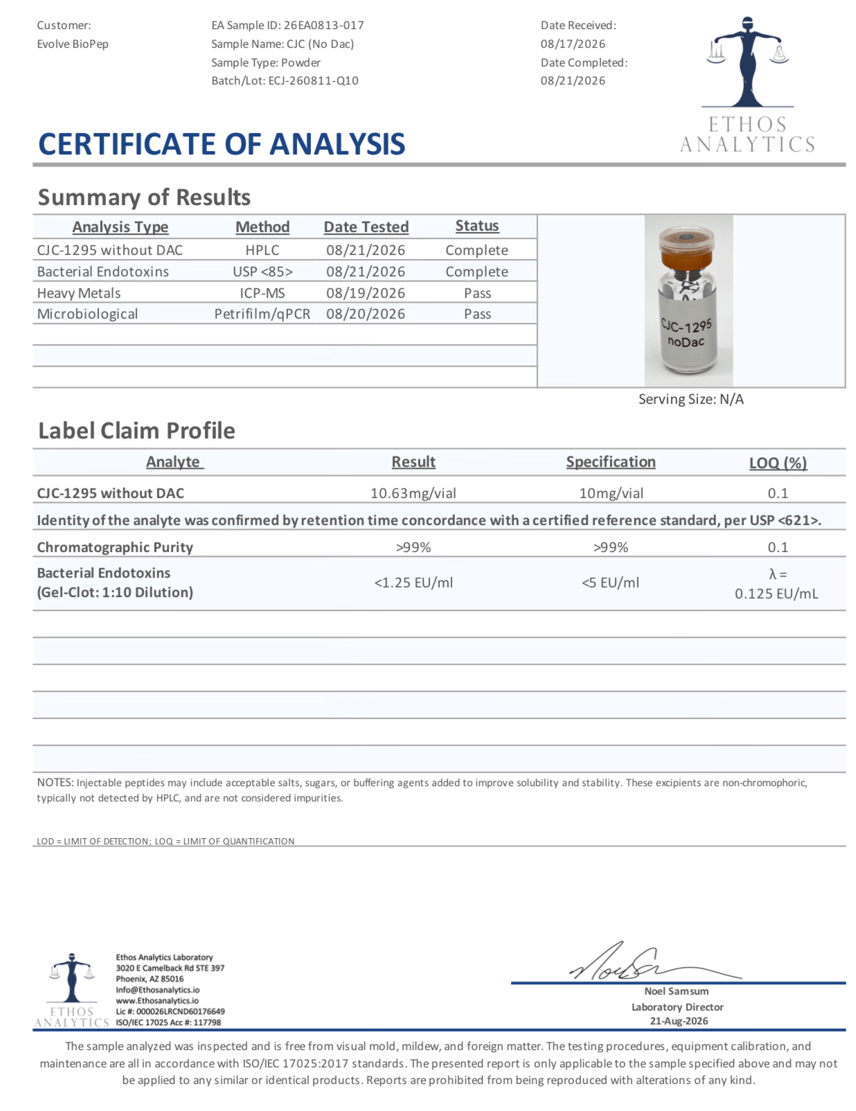 CJC-1295 (NO DAC) 10MG